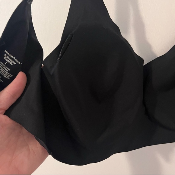 Member’s Mark Adjustable Bralette Bra Black Removable Pads Large - Picture 6 of 7